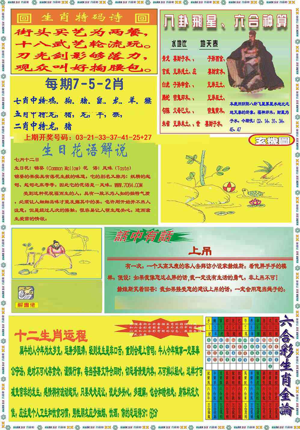 083期九龍马经B(推荐)[图]